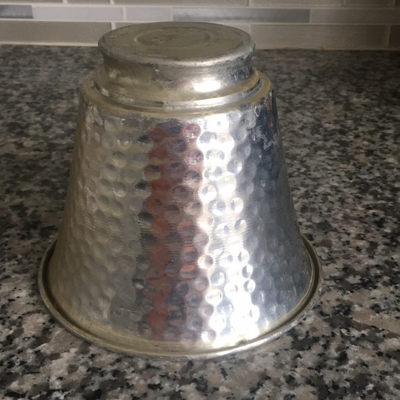 Hammered Silver Metal Vase - Decorative Home Accent - Picture 10 of 12